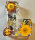 Resin Floral Letter – Farm-Grown Flowers (4")